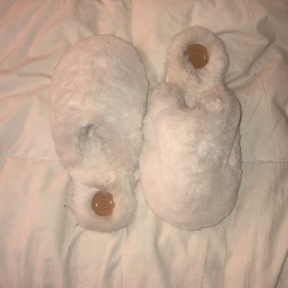 Anthropologie Fuzzy Slippers